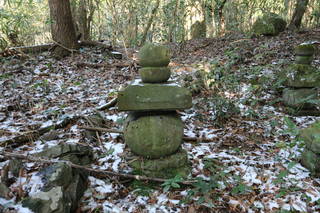 田原家五重塔と丸山墓地の写真